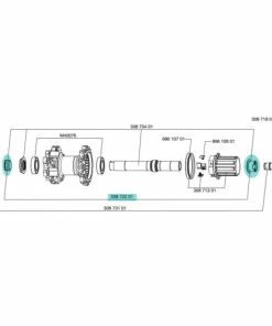 Support D'axe De Roue Arrière ITS4 135 Mm Mavic - 30872201