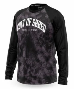 T-Shirt Manches Longues Loose Riders Thermique - Tie-dye Gris Foncé