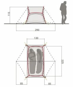 Tente Vaude Low Chapel L 2P Vert Avocat -Vélo de montagne Soldes tente vaude low chapel l 2p vert avocat 3