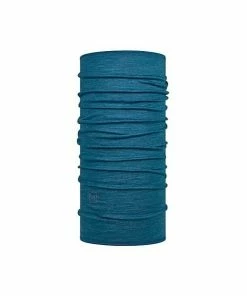 Tour De Cou Buff En Laine Mérinos Solid Dusty - Bleu